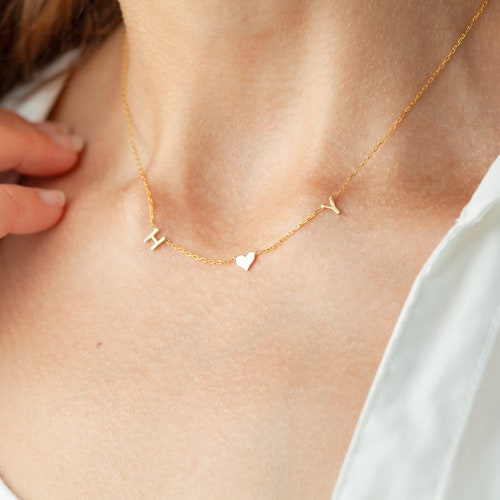 SALE 14 K GOLD Name Necklace 