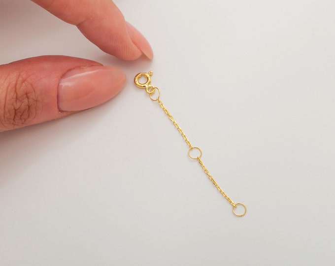 14k Solid Gold Necklace Extender - Extension  - 2 inches
