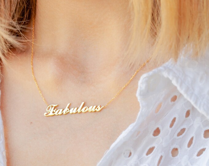 Personalized Cursive Name - Custom Name Necklace - Minimalist - Gifts for Mom - Bridesmaids Gifts- Wife Gifts - Girlfriends Gifts