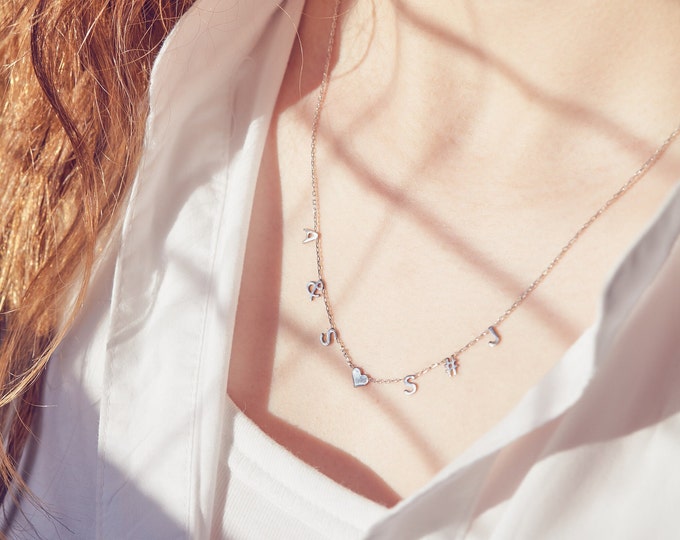 Personalized Name Necklace - Dainty Minimalist Necklace for Her - Necklace for Women -Letter Necklace -Double Initial Necklace