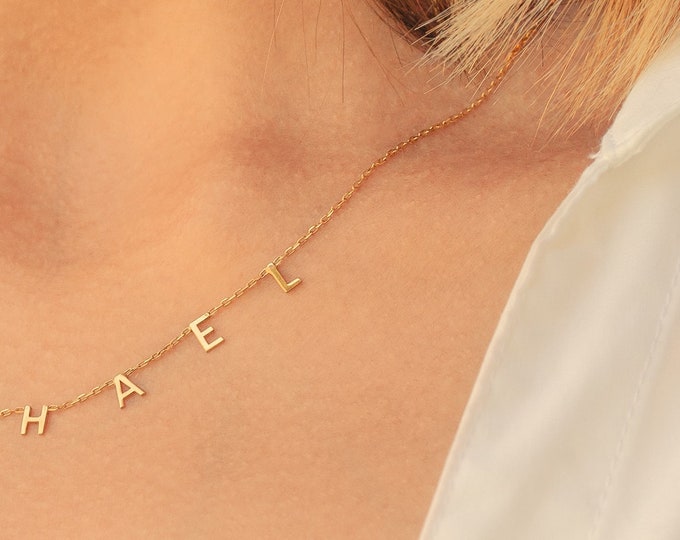 Name Necklace, Personalized Necklace, Minimalist Look, Mothers Day Gift, Perfect gift for her, Birthday Gift
