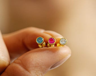 Birthstone Stud Earrings