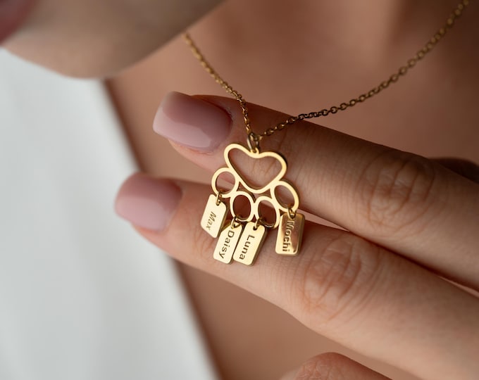 Custom Paw Print Necklace