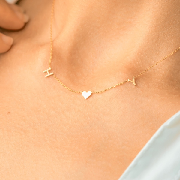 Collier prénom personnalisé - Collier initial - Collier de lettres - Collier personnalisé - Cadeaux pour femme - Cadeaux pour maman - Minimaliste - Cadeau de Noël