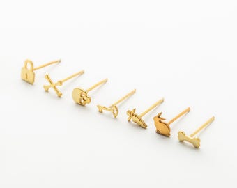 Initial Charm Earrings