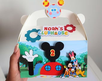 Mickey Mouse Clubhouse Gable Boxes: Party Favor Treat Boxes