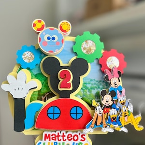 Mickey Mouse Clubhouse Cake Topper, Custom Birthday Cake Decoration, Mickey & Friends Party Decor
