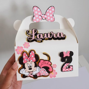 Minnie Mouse Gable Boxes: Birthday Party Favor Treat Boxes