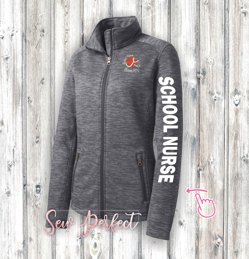 Personalized School Nurse Jacket School Nurse Jacket Tech Etsy