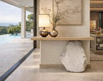Luxury Sculptural Console Table,wabi sabi ,Limited Artisan Piece