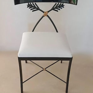 Iconic Klismos Chair Classical Greek with Iron & Copper design Tara Shaw  Mario Villa