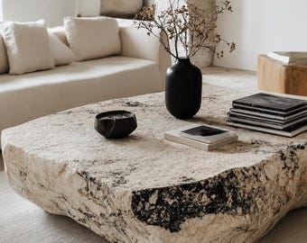 Organic Coffee Table ,Sculptural Wabi Sabi Luxury Center Table