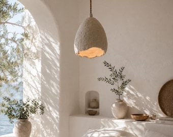 Wabi Sabi Pendant Lamp ,Organic Moon Drop Hanging Light