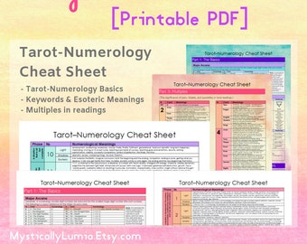 Hoja de trucos de Tarot y Numerología [PDF, 4 páginas]