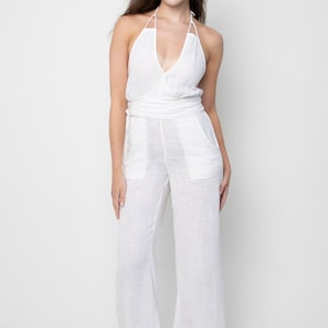 Halter Jumpsuit With Double Straps | Jumpsuit | Pants| Spring | Summer | Womens Jumpsuit | Halter Dress | Sexy Jumpsuit | Festival Clothing