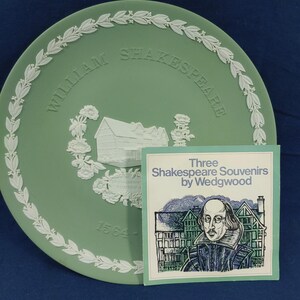 Wedgewood Jasperware, kolekcjonerski talerz Shakspeare z ulotką