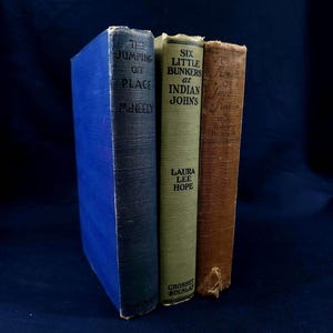 Decorative Vintage Book Bundle, Tattered and Worn, Set of 3