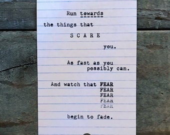 Typewriter Art. Hand Typed Letter on Vintage Typewriter - Typewritten Letter - Antique type - motivational quote. Inspirational poem