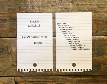 Typewriter Art. Hand Typed Letter on Vintage Typewriter - Typewritten Letter - Antique type - motivational quote. Inspirational poem