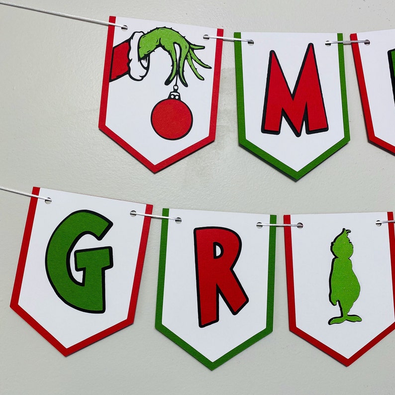 Merry Grinchmas Banner Grinchmas Banner the Grinch Banner - Etsy