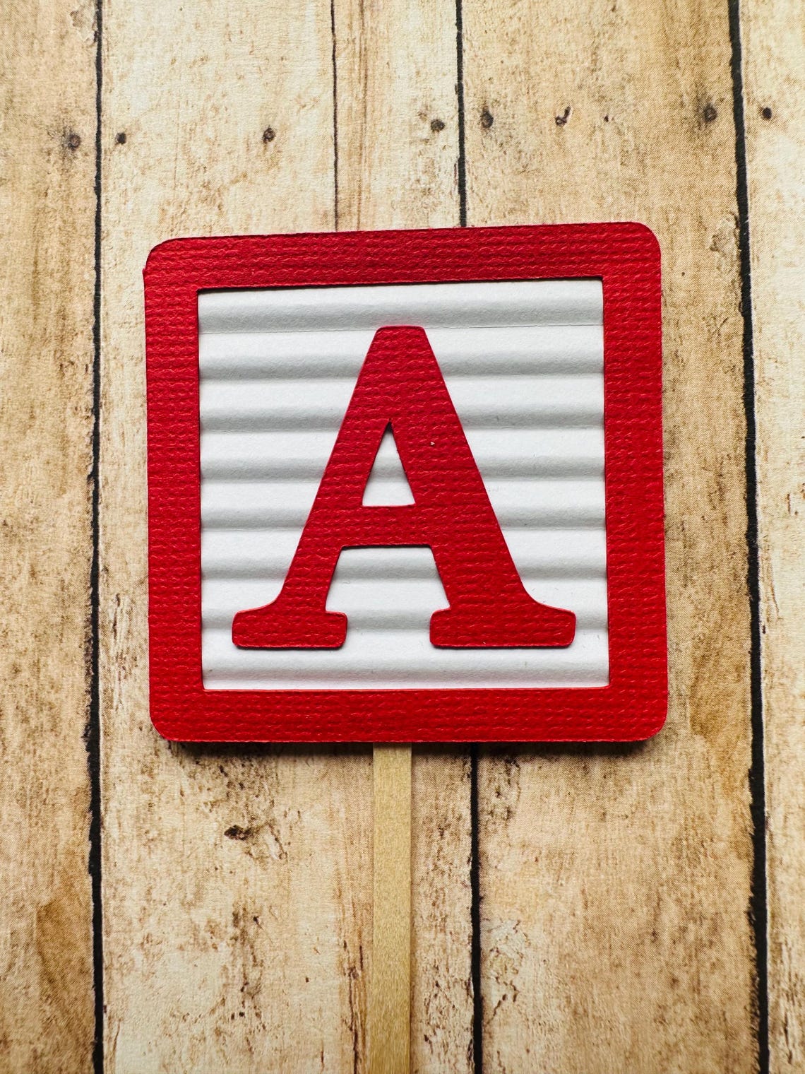 ABC Block Cupcake Toppers: ABC Party Decorations - Etsy