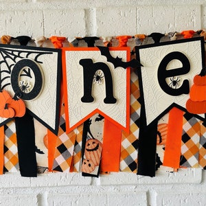 Halloween High Chair Banner * Pumpkin High chair banner * Halloween Birthday * Halloween Party * Halloween 1st Birthday