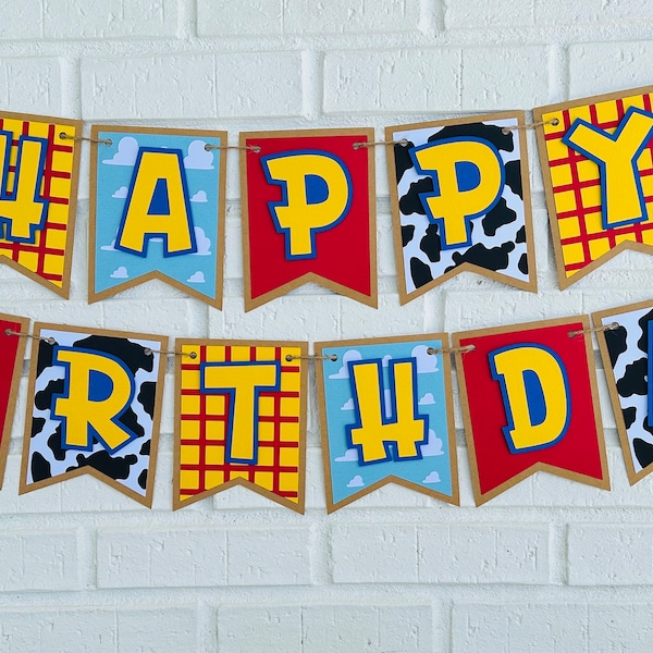 Toy Story Birthday Banner: Cowboy Party Decor