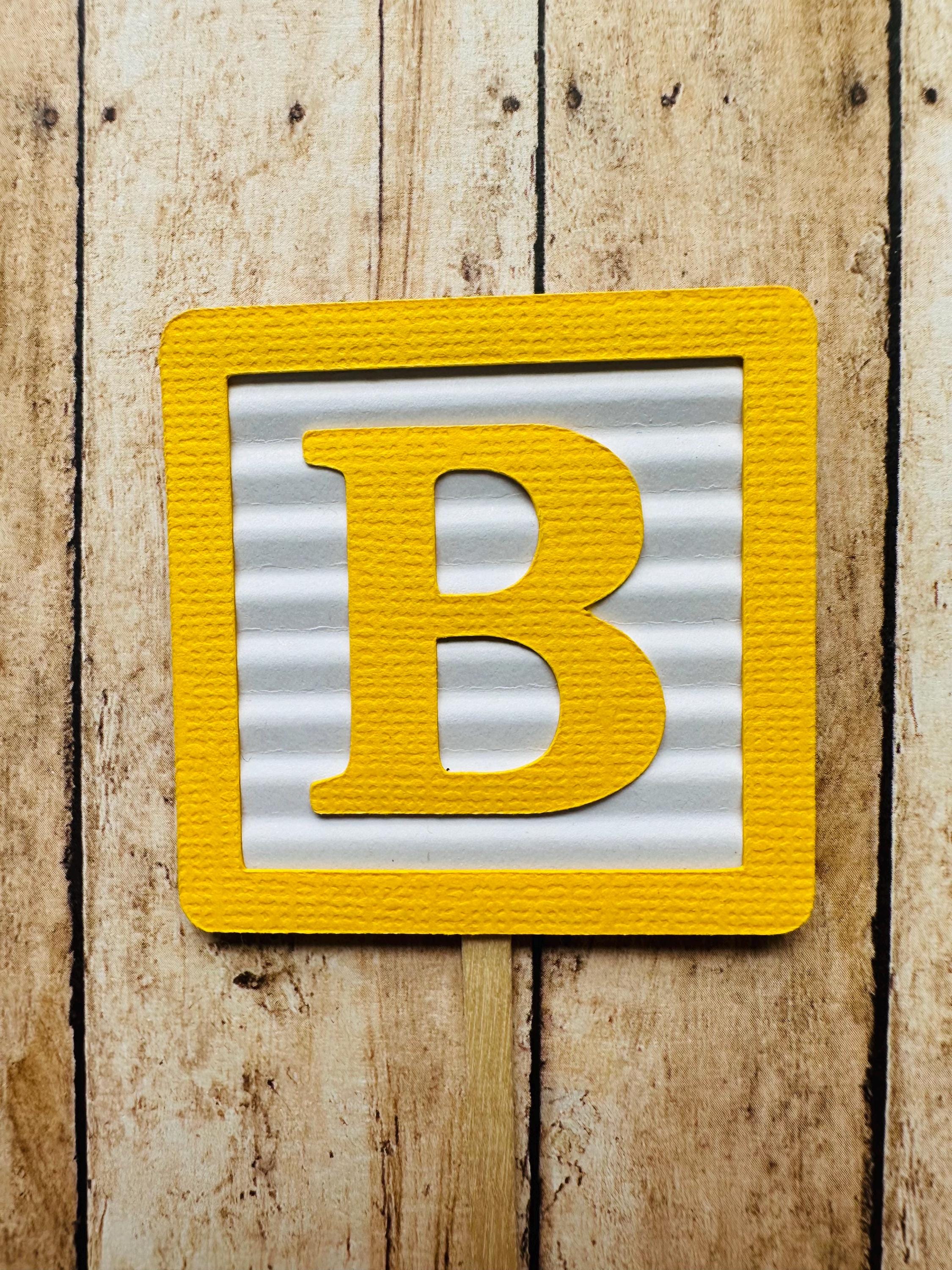 Abc Block Topper ABC Block Cupcake Toppers: ABC Party Decorations - Etsy