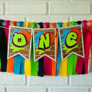 Grafitti ONE high chair banner * Graffiti Banner * Graffiti High Chair Banner * graffiti first Birthday theme