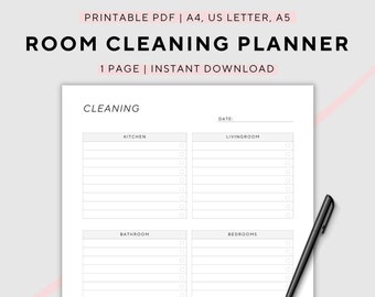 Editable Room Cleaning Checklist - Room Cleaning Printable - Cleaning ...