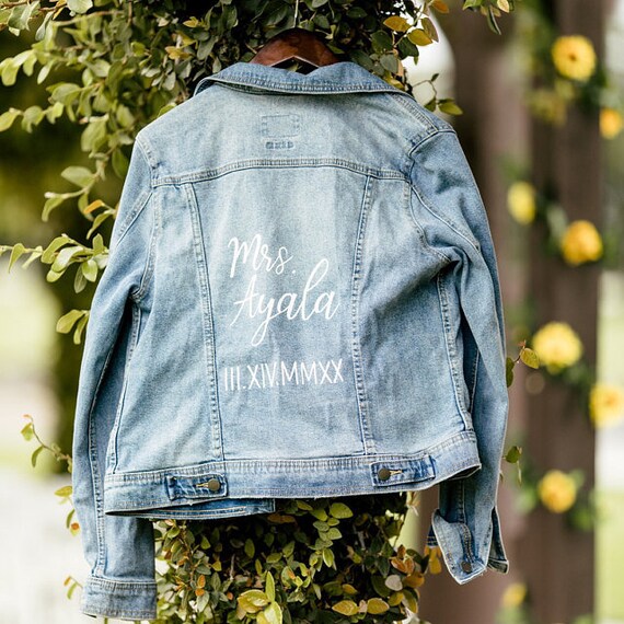 Custom Name Bride Jean Jacket / Denim Jacket