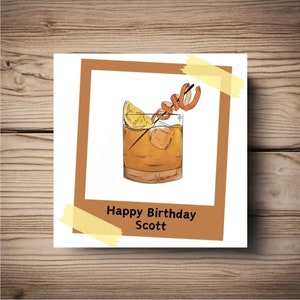 Biglietto di compleanno con whisky • Whisky • Papà • Papà • alcol • Zio • Fratello • Nonno • Nonno • Papà • Personalizza • Qualsiasi relazione/nome