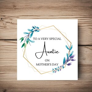 Muttertagskarte • Mama • Großmutter • Uroma • Nanny • Tante • personalisieren • Jede Beziehung • Muttersonntag • Blume • Blau •