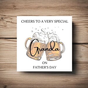 Carte pour la fête des pères Bière À bientôt • Grand-père • Grand-mère • Papa • Papa • Parrain • Grand-père • Papa • à personnaliser • Tout type de parent •