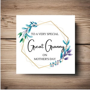 Muttertagskarte • Mama • Großmutter • Uroma • Nanny • Tante • personalisieren • Jede Beziehung • Muttersonntag • Blume • Blau •