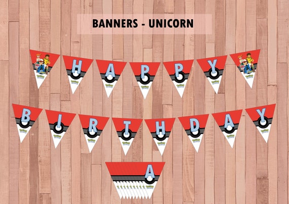 Pokemon Party Pack Birthday Party Printable Etsy