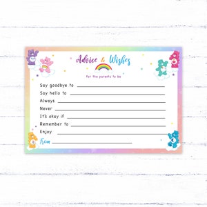 Pflegebär Inspried - Beratung für werdende Eltern, SOFORTIGER DOWNLOAD, Baby Wunschkarte Wunsch für Baby, Ideen für Babyparty