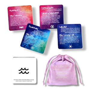 Self-Realization Oracle Deck Emotional Growth Edition; Selbstfürsorge, Affirmationen, Orakelkarte, Tarot, Selbstliebe, Trauma, Ego, Geschenk