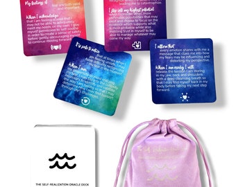 Self-Realization Oracle Deck Emotional Growth Edition; Self-care, Affirmations, Oracle Card, Tarot, Self-love, Trauma, Ego, Gift