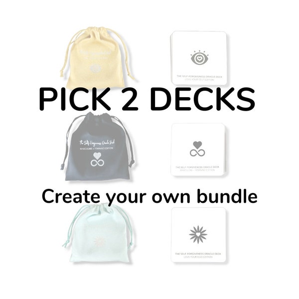 2 DECK BUNDLE - The Self-Forgiveness Oracle Deck - Ur Choice 2 - Affirm Cards, Oracle Card deck, Ego, Self-Awareness, Tarot, Self-Love Gift