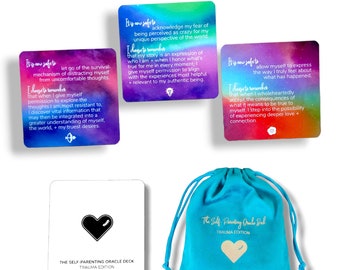 The Self-Parenting Oracle Deck Trauma Edition; Self-care, Affirmation Cards, Oracle Cards, Tarot, Self-love, Trauma, Love, Ego, Gift