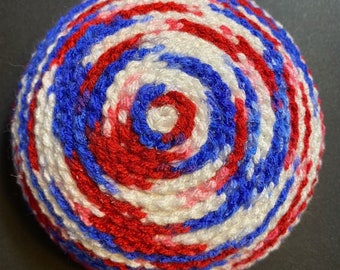 6" Patriotic, American Flag, Red White and Blue Flower center, Americana Decor, Wreath Making Supplies