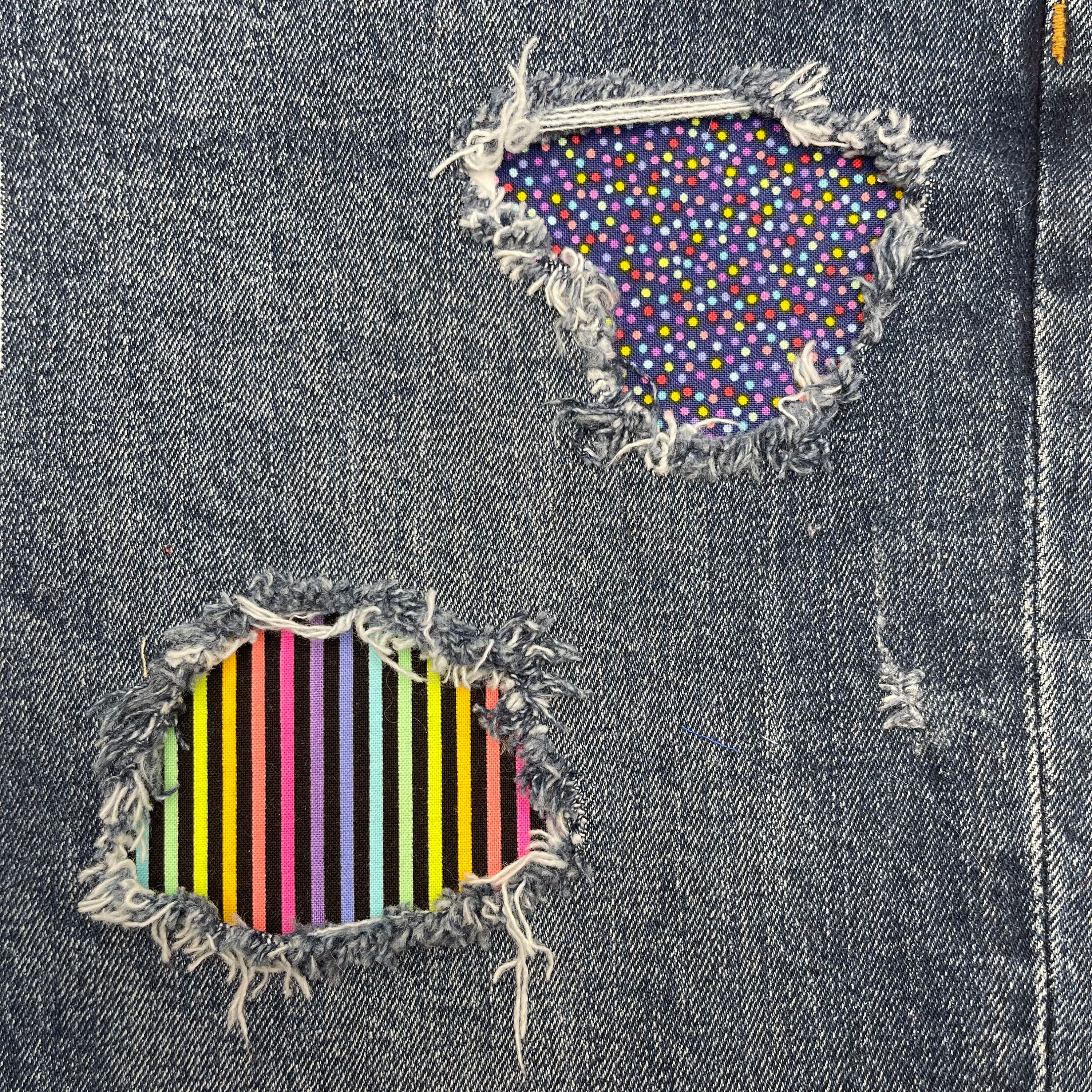 Ripped Designs Denim Patches Sailor Tattoos Peekaboo Iron on Jeans Patch  Jeans Repair No Sew 