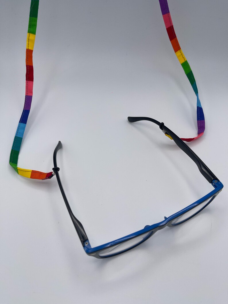 Shoe Strings Glasses Laces Rainbow Eyeglass Cord, Eyeglass Lanyard, Eyeglass Keeper, Eyeglass
