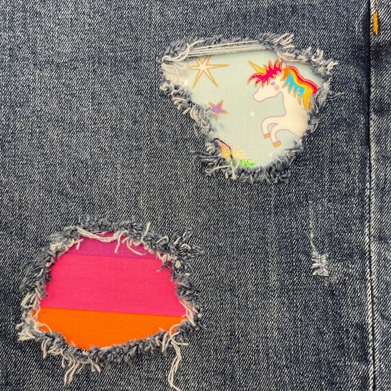 Ripped Designs Denim Patches for Knitters Knitting Sheep Peekaboo Iron on Jeans  Patch Jeans Repair No Sew 