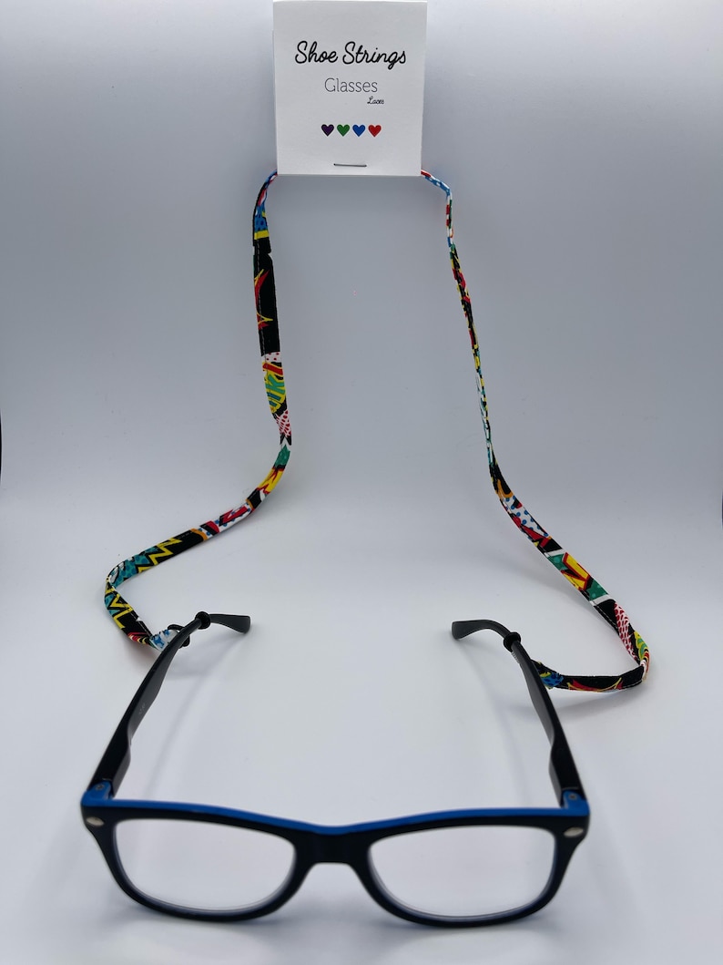 Shoe Strings Glasses Laces Superhero Pow Bang Eyeglass Cord, Eyeglass