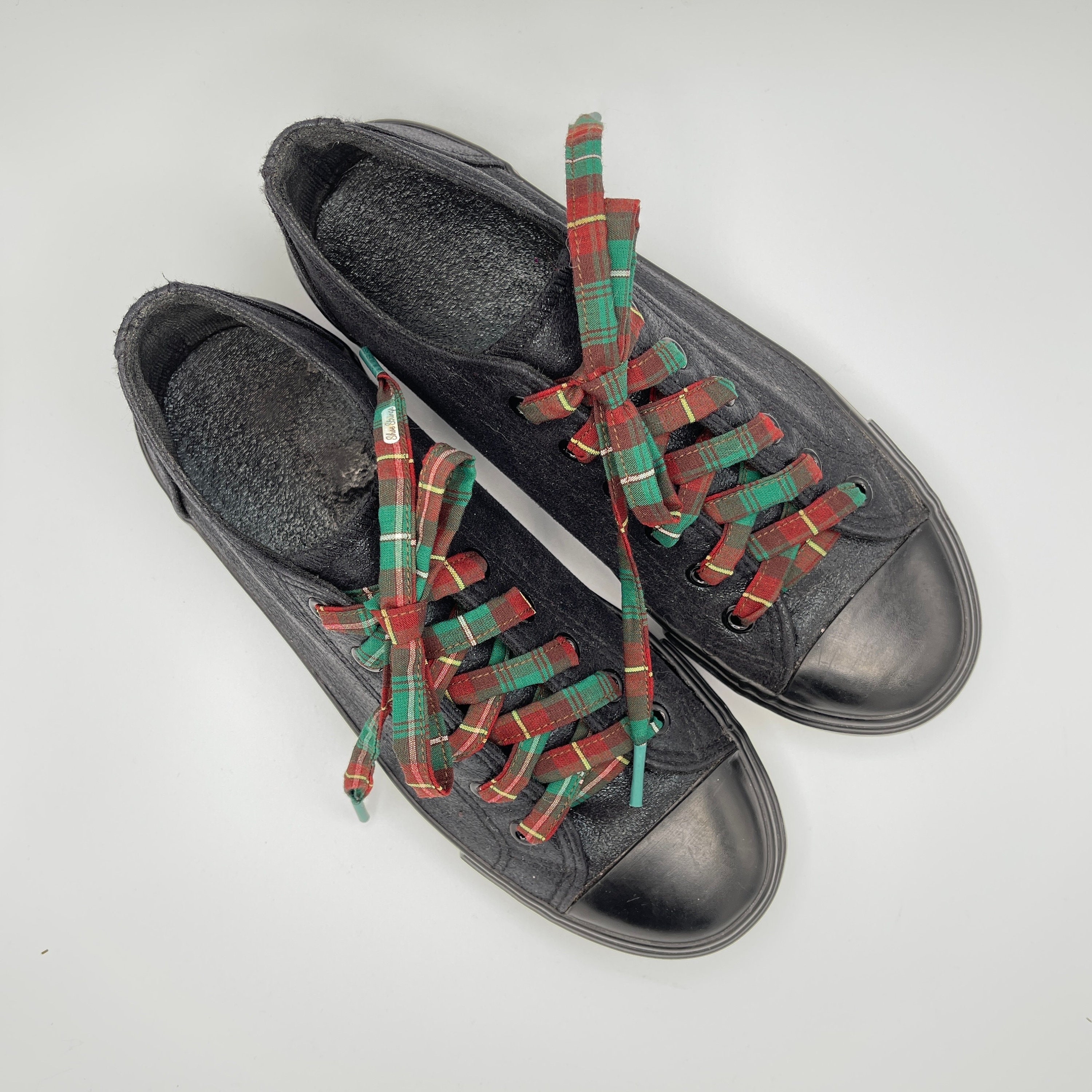 Tartan cheap shoe laces