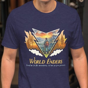 Unisex t-shirt, &quot;Man&quot; World Ender Nature Logo, Lord Huron, LHFC, Nature, Outdoors, Cobb Avery, Hiking, Mountains, Long Lost