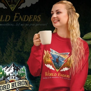 Unisex Sweatshirt, &quot;Woman&quot; World Ender Nature Logo, Lord Huron, LHFC, Nature, Outdoors, Cobb Avery, Hiking, Mountains, Long Lost