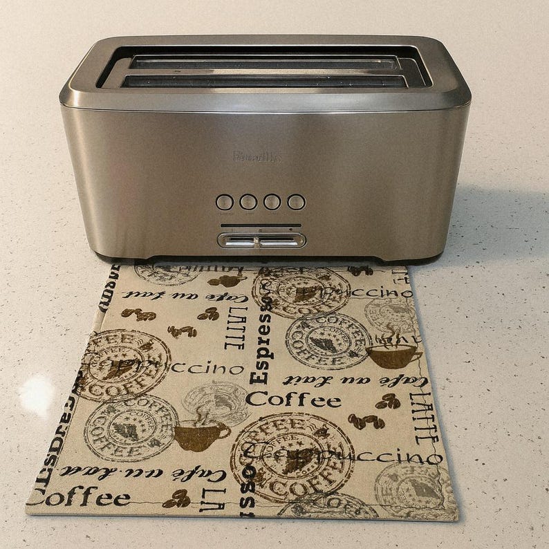 Toaster Text Toast and Coffee Themed Magnetic Long Slot Cotton Toaster Huggee - Etsy